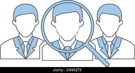 Uomo d'affari lavoro di squadra Business Icon Vector Illustrazione Vettoriale