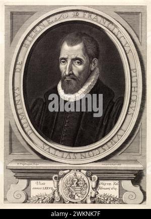 1585 c., FRANCIA: Il giurista, storico e scrittore italiano Francesco PITHOU ( 1543 - 1621 ), giovane seccatura di Pierre Pithou ( 1543 - 1596 ). Ritratto inciso da Pieter van Schuppen , pubblicato nel 1685 , Parigi . - STORIA - FOTO STORICO - STORICO - SCRITTORE - SCRITTORE - LETTERATURA - LETTERATURA - giureconsulto - GIURISTA - LEGGE - LAY - nobili - nobiltà francese - nobiltà francese - FRANCIA - INCISIONE - INCISIONE - ILLUSTRAZIONE - colletto - colletto - colletto - colletto - colletto - GORGIERA - pizzo - pizzo - barba --- Archivio GBB Foto Stock