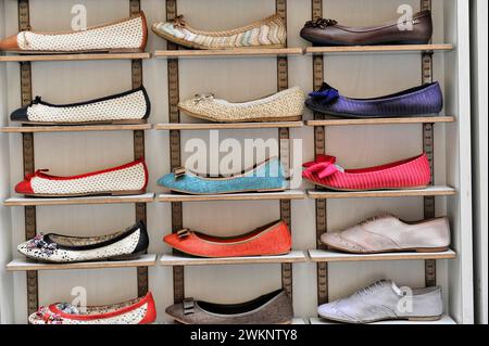 Scarpe, vendita scarpe, Firenze, Toscana, Italia Foto Stock