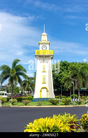 Torre dell'orologio di Apia, Centro città, Beach Road, Apia, Isola di Upolu, Samoa Foto Stock