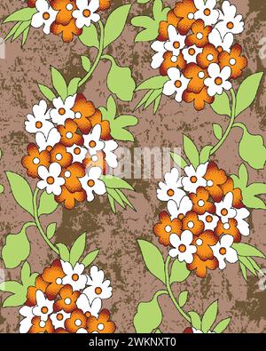 disegno a mano decorato multicolore ornamentale tracciato su tutto lo sfondo base motivo a ripetizione trama geometrica bordo etnico tribale Illustrazione Vettoriale