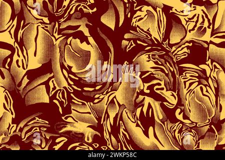 disegno a mano decorato multicolore ornamentale tracciato su tutto lo sfondo base motivo a ripetizione trama geometrica bordo etnico tribale Illustrazione Vettoriale