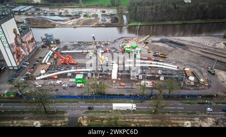 LOCHEM - parte di un ponte in costruzione sul Goorseweg è crollato. L'incidente ha causato due morti. ANP ROLAND HEITINK netherlands Out - belgio Out Foto Stock