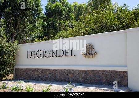 De Grendel Wine Estate e ristorante a Panorama, capo Occidentale - Sud Africa Foto Stock