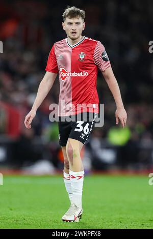 Southampton, Regno Unito. 20 febbraio 2024. Centrocampista del Southampton David Brooks (36) durante il Southampton FC contro Hull City FC allo St.Mary's Stadium di Southampton, Inghilterra, Regno Unito il 20 febbraio 2024 Credit: Every Second Media/Alamy Live News Foto Stock