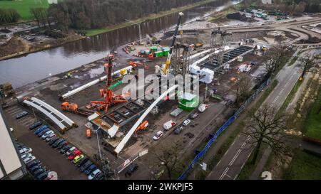 LOCHEM - parte di un ponte in costruzione sul Goorseweg è crollato. L'incidente ha causato due morti. ANP ROLAND HEITINK netherlands Out - belgio Out Foto Stock