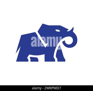 disegno vettoriale logo elefante Illustrazione Vettoriale