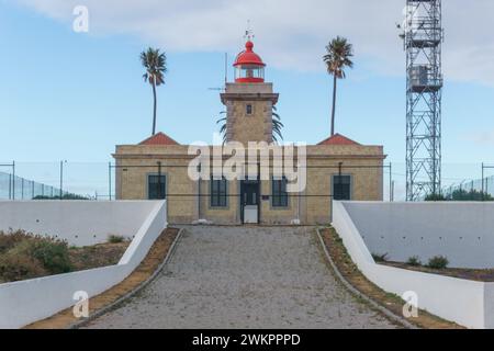 Farol da Ponta da Piedade Lagos, faro vicino a Lagos, Algarve, Portogallo Foto Stock