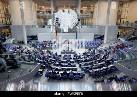 Deutscher Bundestag, 154. Plenarsitzung Symbolbild Plenarsaal bei der 154. Sitzung des Deutschen Bundestag a Berlino Berlino Berlino Germania Germania *** Bundestag tedesco, 154a sessione plenaria immagine simbolica della camera plenaria alla 154a sessione del Bundestag tedesco a Berlino Germania Foto Stock