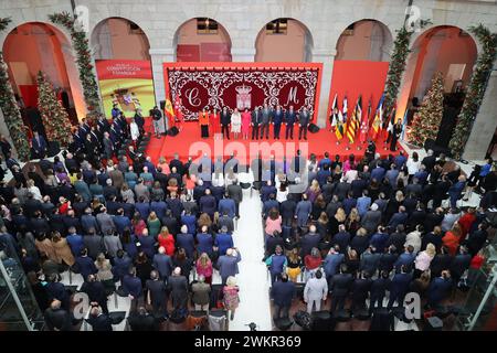 Madrid, 12/04/2023. la presidente della Comunità di Madrid, Isabel Díaz Ayuso, presiede gli eventi commemorativi del 45° anniversario della Costituzione spagnola presso la Real Casa de Correos, sede della Presidenza del governo regionale. Foto: Jaime García. ARCHDC. Crediti: Album / Archivo ABC / Jaime García Foto Stock