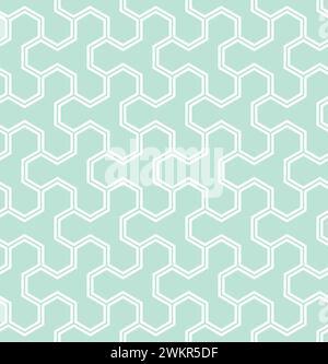 Ripetizione continua vettoriale. Texture moderna ed elegante. Ripetizione di piastrelle geometriche con una griglia. Illustrazione Vettoriale