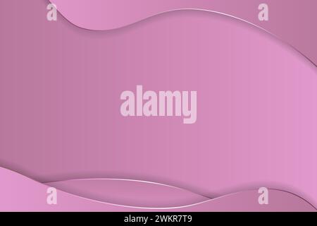 Sfondo gradiente rosa astratto con onde per la progettazione. Illustrazione vettoriale uniforme Illustrazione Vettoriale