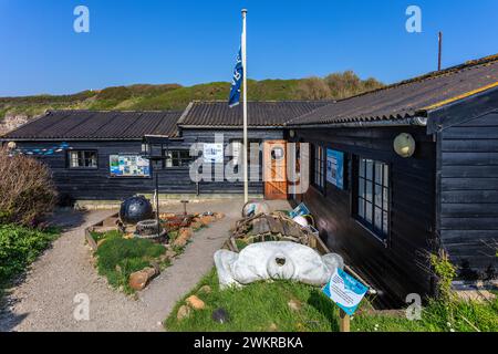 cottage per la pesca kimmeridge bay dorset inghilterra regno unito Foto Stock