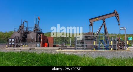 perforazione pozzi petroliferi kimmeridge bay dorset inghilterra regno unito Foto Stock