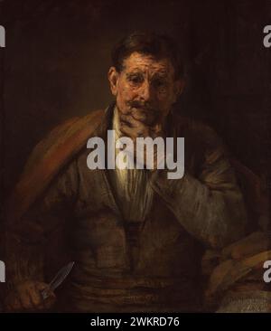 St Bartolomeo; Rembrandt Harmensz. Van Rijn (olandese, 1606 - 1669); Paesi Bassi; 1661; olio su tela; 86,7 x 75,6 cm (34 1/8 x 29 3/4 pollici); 71.PA.15 Foto Stock