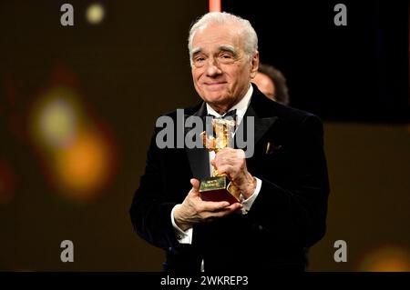 Martin Scorsese bei der Verleihung des Goldenen Ehrenbären an Martin Scorsese auf der Berlinale 2024 / 74. Internationale Filmfestspiele Berlin im Berlinale Palast. Berlino, 20.02.2024 Foto Stock