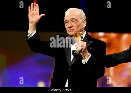 Martin Scorsese bei der Verleihung des Goldenen Ehrenbären an Martin Scorsese auf der Berlinale 2024 / 74. Internationale Filmfestspiele Berlin im Berlinale Palast. Berlino, 20.02.2024 Foto Stock