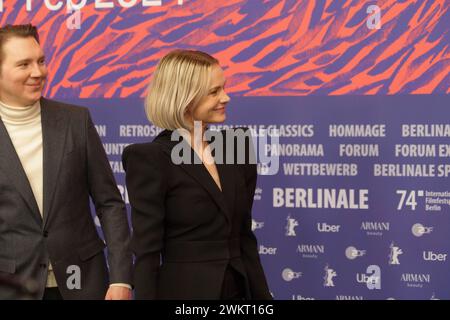 Berlino, Germania. 21 febbraio 2024. Berlinale Special Gala - conferenza di "Spaceman". (Foto di Beata Siewicz/Pacific Press) credito: Pacific Press Media Production Corp./Alamy Live News Foto Stock