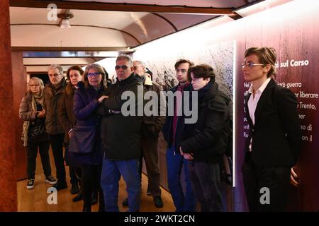 Firenze, Italia. 22 febbraio 2024. Foto massimo Paolone/LaPresse 22 febbraio 2024 - Firenze, Italia - il treno del ricordo - stazione di Firenze 22 febbraio 2024 Firenze, Italia - il treno della memoria - stazione di Firenze credito: LaPresse/Alamy Live News Foto Stock