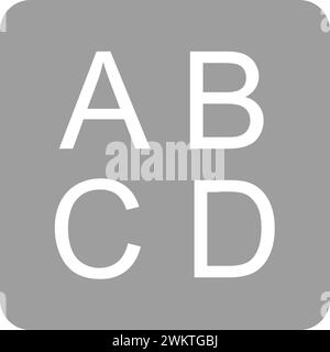 Inserire l'immagine vettoriale con l'icona maiuscola in caratteri latini. Illustrazione Vettoriale