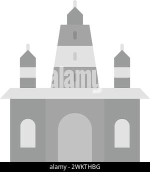 Immagine vettoriale dell'icona Tempio indù. Illustrazione Vettoriale