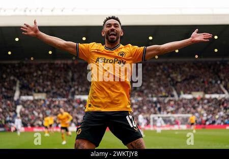 Foto del file datata 28-01-2024 di Matheus Cunha dei Wolverhampton Wanderers. Matheus Cunha è in anticipo rispetto al previsto nel recupero da un infortunio al ginocchio, il boss dei Wolves Gary o'Neil ha confermato. Data di pubblicazione: Giovedì 22 febbraio 2024. Foto Stock