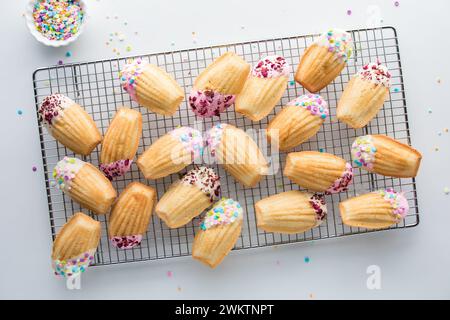 Una griglia rinfrescante con decorazioni di madeleine. Foto Stock