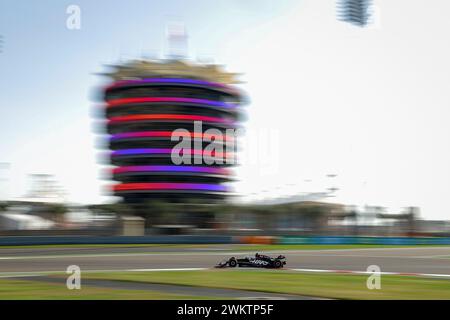 Sakhir, Bahrein. 22 febbraio 2024. 20 MAGNUSSEN Kevin (den), Haas F1 Team VF-24 Ferrari, azione durante i test pre-stagionali di Formula 1 Aramco 2024 del Campionato del mondo di Formula 1 FIA 2024 dal 21 al 23 febbraio 2024 sul circuito Internazionale del Bahrain, a Sakhir, Bahrain - foto Florent Gooden/DPPI F1 test pre-stagione in Bahrain al Bahrain International Circuit il 22 febbraio 2024 a Sakhir, Bahrain. (Foto di HOCH ZWEI) credito: dpa/Alamy Live News Foto Stock
