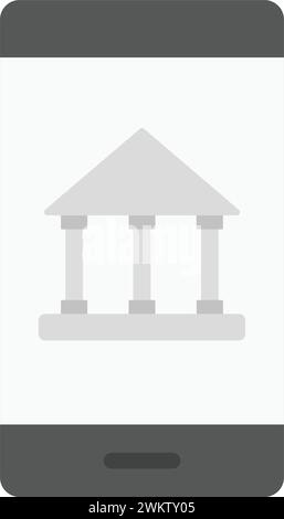 Immagine vettoriale icona Mobile Banking. Illustrazione Vettoriale