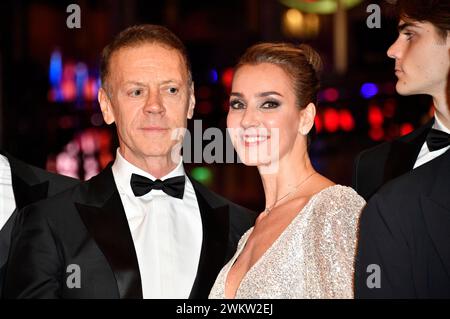 Rocco Siffredi mit Ehefrau Rosa Caracciolo bei der Premiere des Kinofilms 'sette veli' auf der Berlinale 2024 / 74. Internationale Filmfestspiele Berlin im Berlinale Palast. Berlino, 22.02.2024 Foto Stock