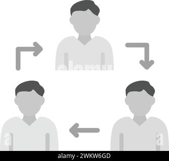 Immagine vettoriale dell'icona del lavoro di squadra. Illustrazione Vettoriale