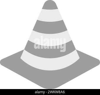 Immagine vettoriale icona cono traffico. Illustrazione Vettoriale