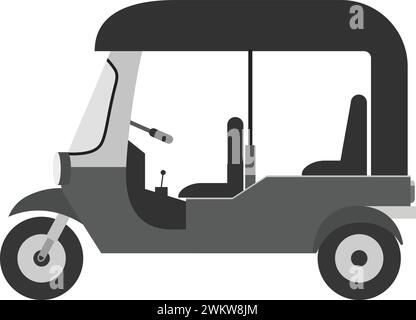 Immagine vettoriale dell'icona tuk-tuk. Illustrazione Vettoriale