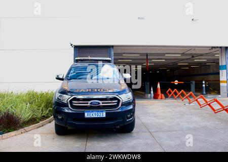 Brasilia, Distrito Federal, Brasile. 22 febbraio 2024. Brasile a Brasilia. (Foto: Frederico Brasil/Thenews2/Zumapress) (immagine di credito: © Frederico Brasil/TheNEWS2 via ZUMA Press Wire) SOLO PER USO EDITORIALE! Non per USO commerciale! Foto Stock