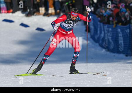 Il norvegese Kristine Stavås Skistad partecipa alla Coppa del mondo di sci di fondo FIS al Theodore Wirth Regional Park di Minneapolis, USA, ALLA Loppet CUP Foto Stock