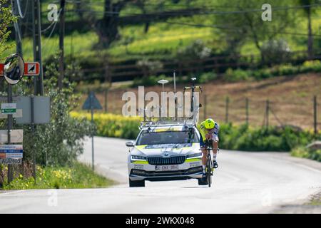 Albufeira, Portogallo. 17 febbraio 2024. ALBUFEIRA, PORTOGALLO - 17 febbraio: Hugo Page di Francia durante la cronometro della 50a volta Algarve ad Algarve il 17 febbraio 2024 ad Albufeira, Portogallo (foto di Henk Seppen/Orange Pictures) crediti: Orange Pics BV/Alamy Live News Foto Stock