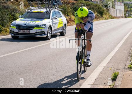 Albufeira, Portogallo. 17 febbraio 2024. ALBUFEIRA, PORTOGALLO - 17 febbraio: Hugo Page di Francia durante la cronometro della 50a volta Algarve ad Algarve il 17 febbraio 2024 ad Albufeira, Portogallo (foto di Henk Seppen/Orange Pictures) crediti: Orange Pics BV/Alamy Live News Foto Stock
