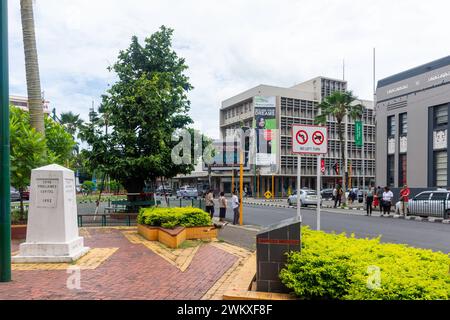 Centro città, Scott Street, Suva, viti Levu, Repubblica delle Figi Foto Stock