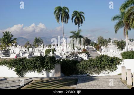 Tombe, tombe, Cementerio de Cristobal Colon, Cimitero Cristoforo Colombo, cimitero di 56 ettari, l'Avana, Cuba, grandi Antille, Caraibi Foto Stock