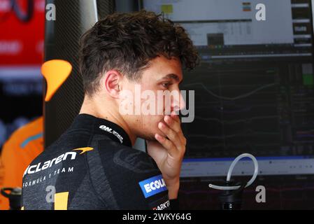 Sakhir, Bahrein. 23 febbraio 2024. Lando Norris (GBR) McLaren. Formula 1 Testing, giorno tre, venerdì 23 febbraio 2024. Sakhir, Bahrein. Crediti: James Moy/Alamy Live News Foto Stock