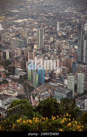 Bogotà al crepuscolo, Colombia Foto Stock