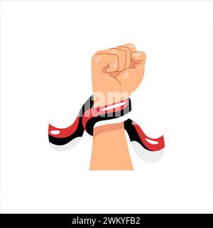 arte illustrazione design concetto del giorno dell'indipendenza dell'indonesia Illustrazione Vettoriale