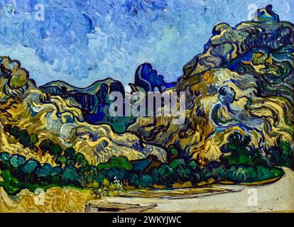 Montagne a Saint-Remy, Vincent van Gogh, olio su tela, Museo Solomon R. Guggenheim Foto Stock