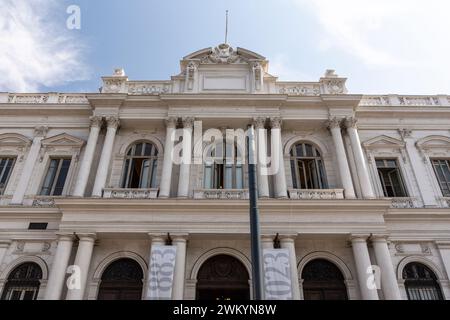 Edificio della Biblioteca del Congresso a Santiago, Cile Foto Stock
