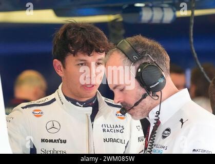 Sakhir, Bahrein. 23 febbraio 2024. 23 febbraio 2024, Bahrain International Circuit, Sakhir, test drive di Formula 1 in Bahrain 2023, nella foto Alexander Albon (GBR), Williams Racing Credit: dpa/Alamy Live News Foto Stock