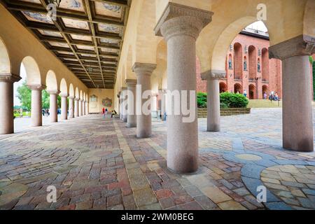 Portici all'interno del municipio di Stoccolma - Stadshuset, Svezia Foto Stock