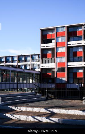 Golden Lane Estate London EC1Y, edificio di grado II progettato dagli architetti Chamberlin, Powell & Bon e completato nel 1962. Foto Stock