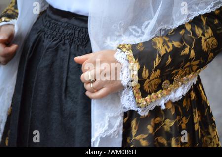 Sant'Antioco, Sardegna - 04.16.2018: Processione religiosa di Sant'Antioco Foto Stock