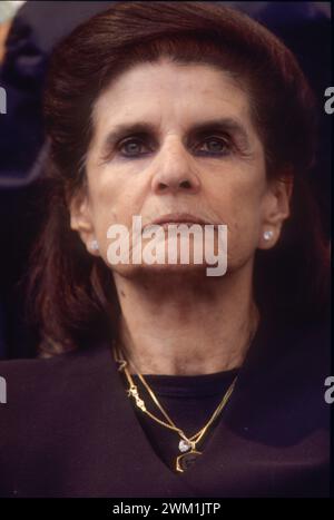 4069898 Roma, 1999. Leah Rabin, vedova del primo ministro israeliano Yitzhak Rabin, assassinato nel 1995 (foto); (add.info.: Leah Rabin, vedove del primo ministro Yitzhak Rabin assassinato nel 1995); © Marcello Mencarini. Tutti i diritti riservati 2024. Foto Stock