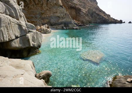 Seychelles Beach, Ikaria, Grecia. È una delle spiagge più famose della Grecia. Foto Stock